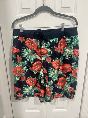 Men’s Tropical Board Shorts Swim Trunks Hawaiian Print M Gap